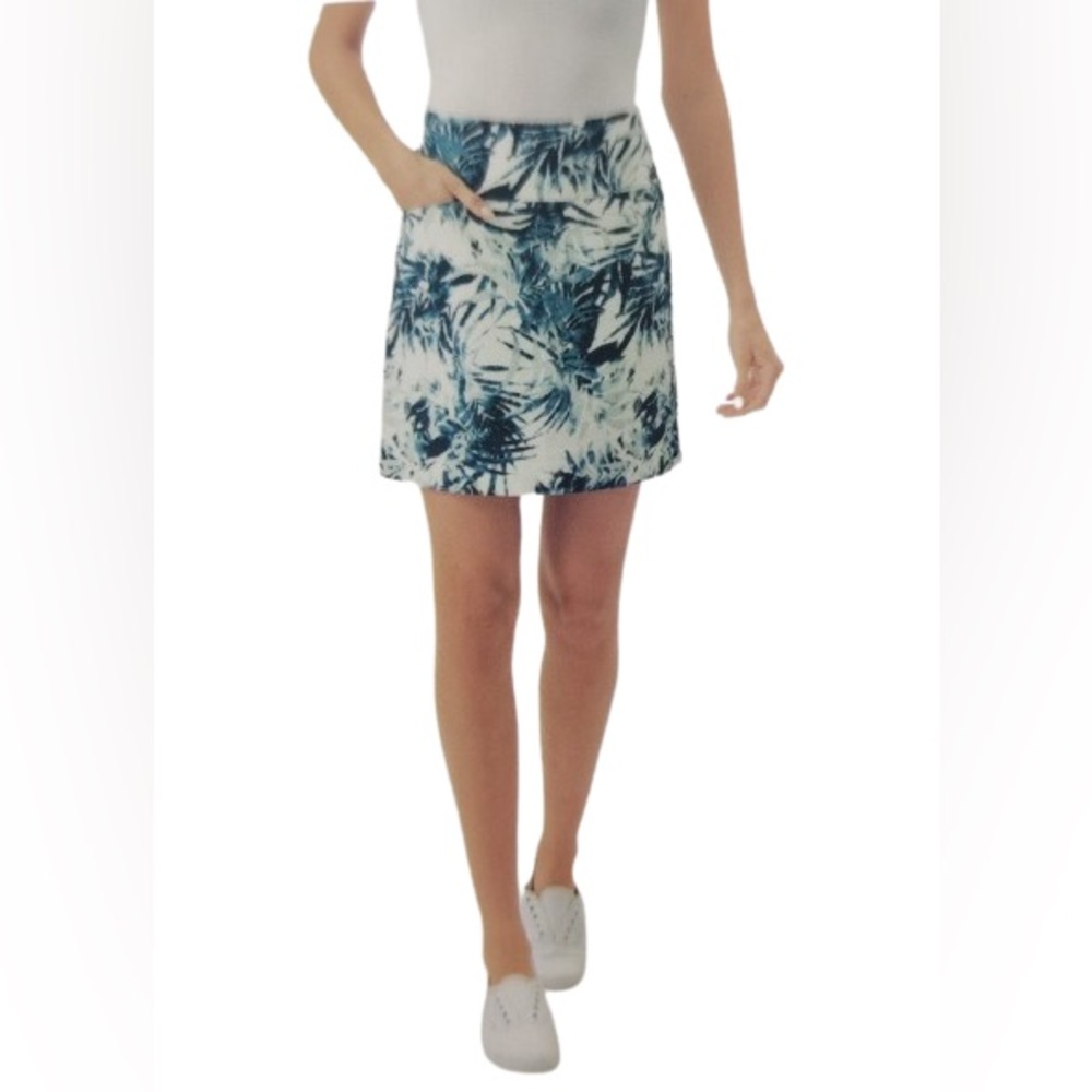Tropical Blue and White Women's Skirt